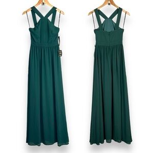 Lulus | Dresses | Lulus Nwt Forest Green Halter Maxi Dress S Wedding Guest  Formal Holiday Party | Poshmark